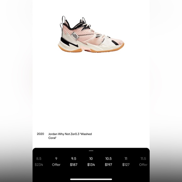 RUSSELL WESTBROOK - Jordan Why Not Zer0.3 'Washed Coral' - Size 10 Men's - Picture 10 of 10